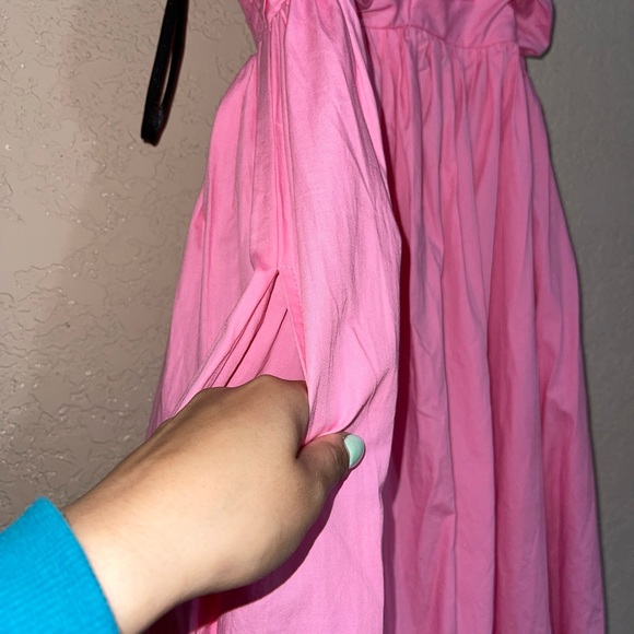 S/W/F | Sweetheart Tiered Maci Dress In Pink Floss Size: Small - Picture 7 of 7